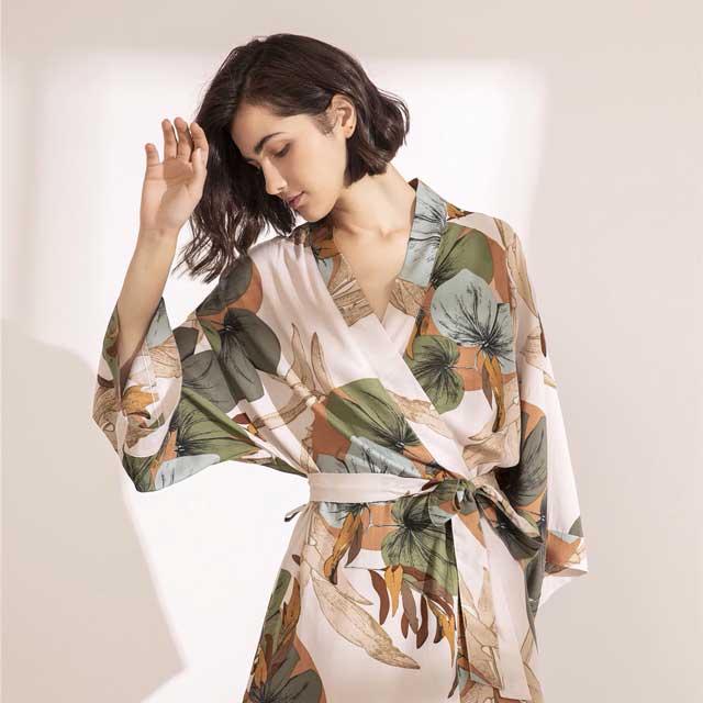 Women's Silk kimono robe