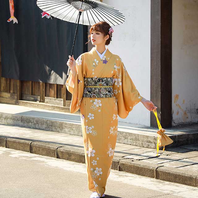 Japanese Yellow Kimono