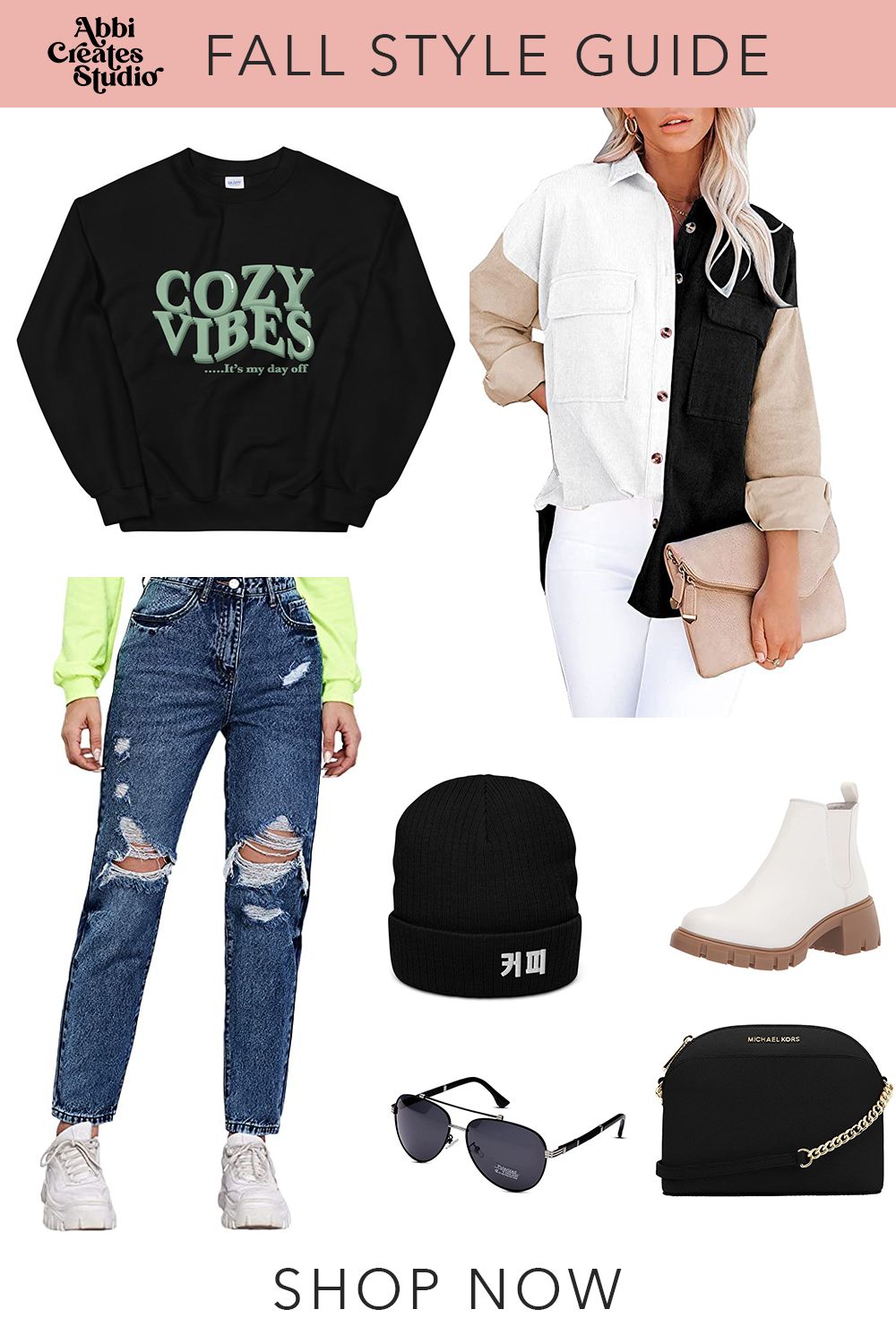 How to style our cozy vibes crewneck sweatshirt | trendy fall sweatshirt | womens fall fashion 