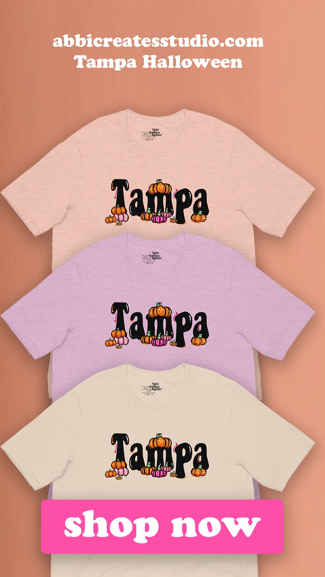 Tampa Halloween Graphic Tee | Abbicreates studio | Illustrated graphic t shirt designs 