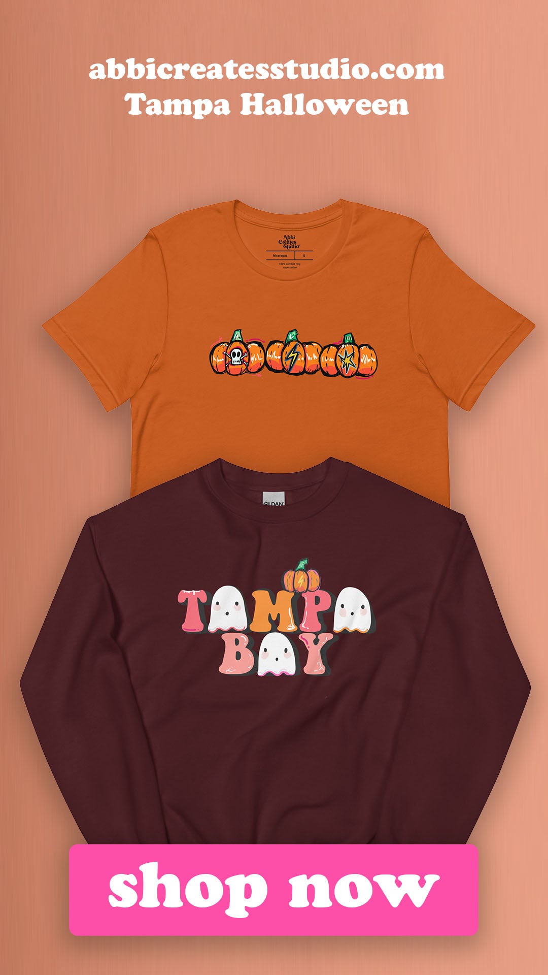 Tampa Halloween Graphic Tee | Abbicreates studio | Illustrated graphic t shirt designs 