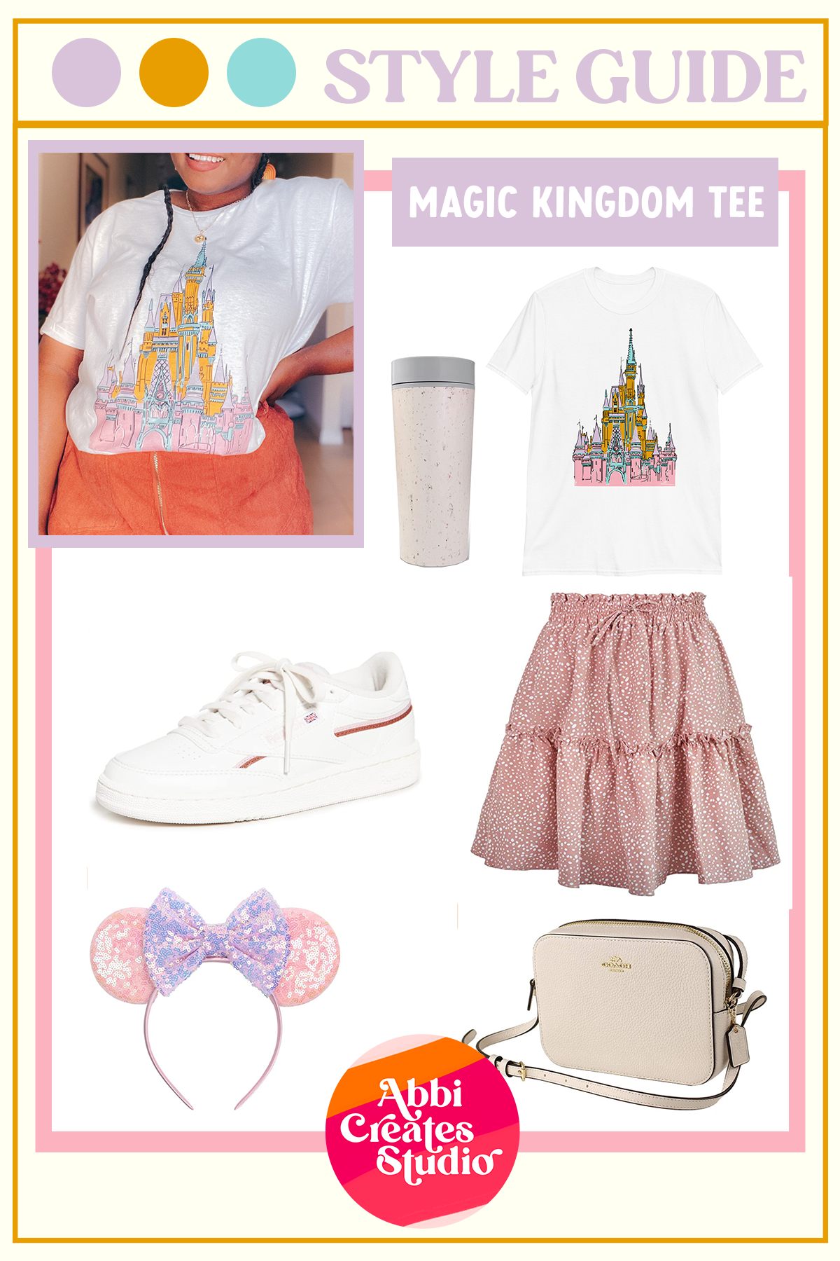 How to Style our Magic Kingdom Disney Inspired T-shirt | Styleguide Abbicreates Studio 