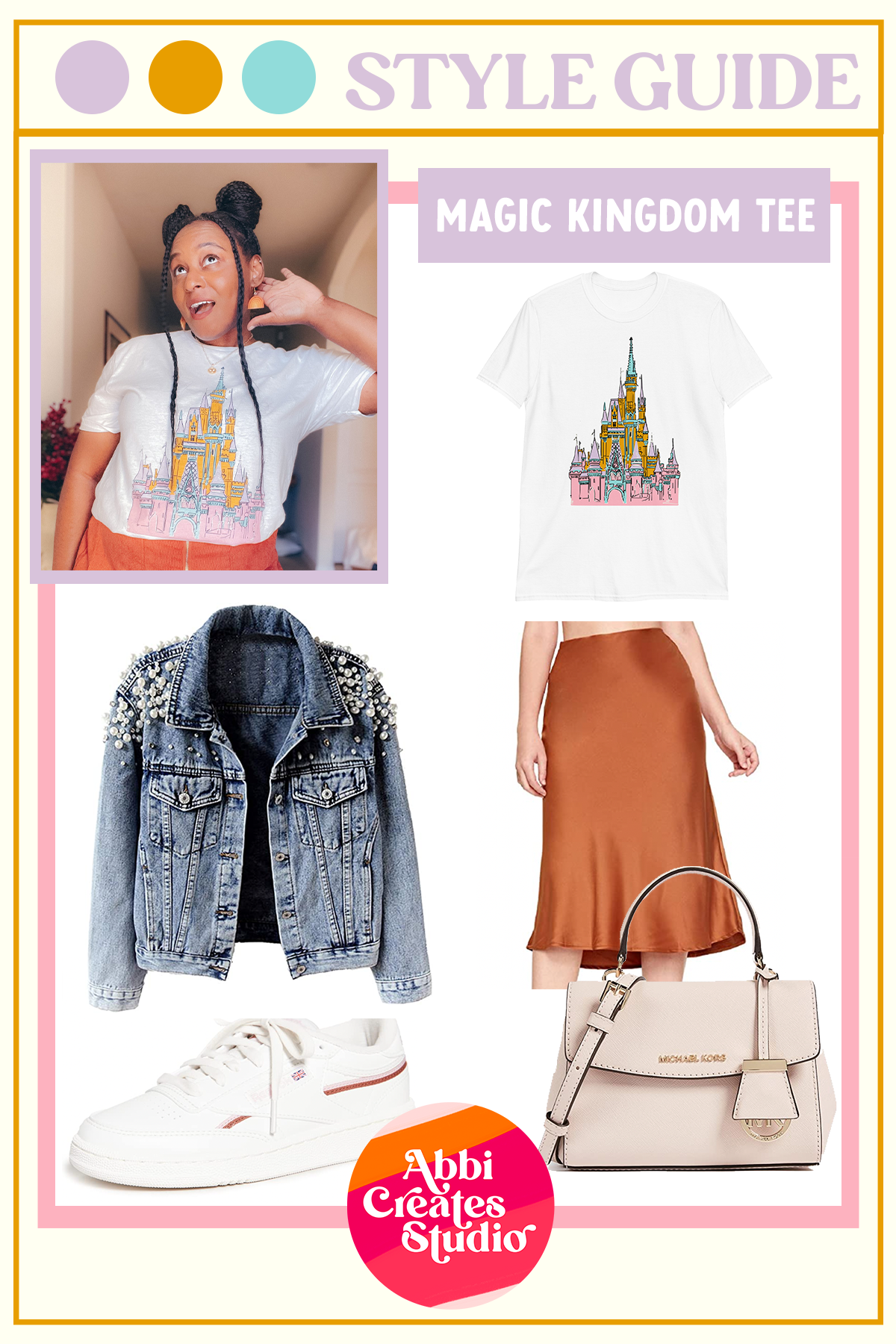 How to Style our Magic Kingdom Disney Inspired T-shirt | Styleguide Abbicreates Studio 
