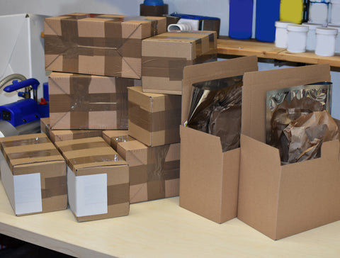 Example of our brown packages used for shipping