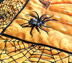 spider ring embellishement on quilt