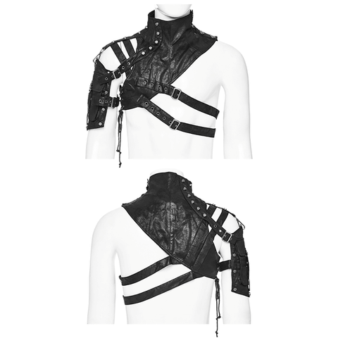 Men's Gothic Punk Shoulder Harness with Buckles.