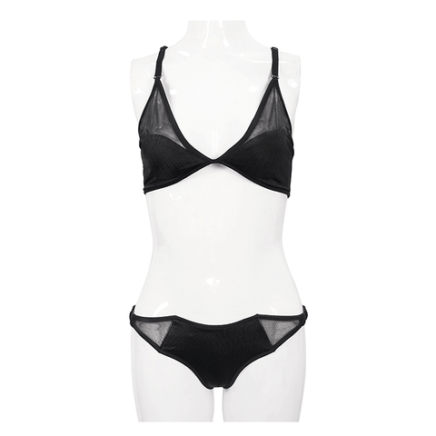 Black Two-Piece Swimsuit: Gothic Sexy Suit for You.