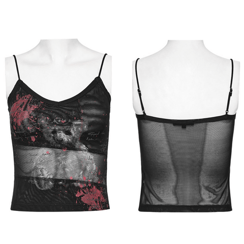 Bear Mesh Cami with Adjustable Straps for a Unique Style.