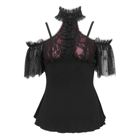 Captivating Meets Gothic Elegance - Off-Shoulder Top.