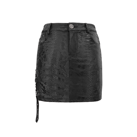 Mini Snakeskin Skirt for Women - Punk Apparel.