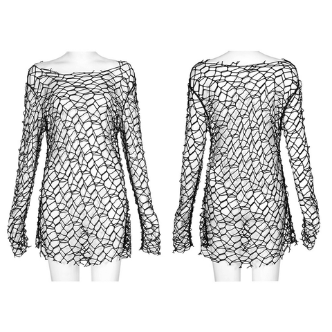 Everyday Women's Punk Mesh Top with Bold Sheerness.