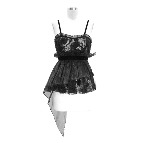 Womens Sheer Lace Top: Gothic Style Elegance Wear.