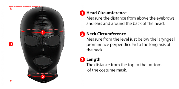 how to measure costume mask size
