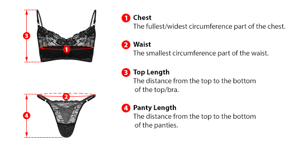 how to measure male lingerie size