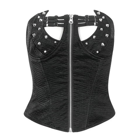 Punk Chic Fusion - Rivets Corset Top for Women.