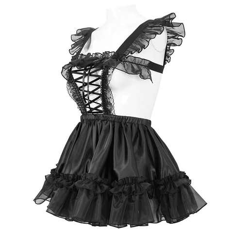Gothic Black Women's Dress - a Captivating Fusion.