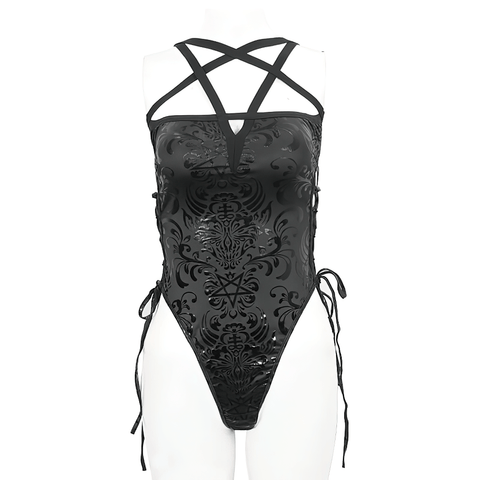 Gothic Women's One-Piece - Harmonizing Style and Edgy.