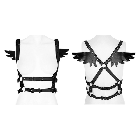 Enhance Your Festival Ensemble with This Black Winged Harness.