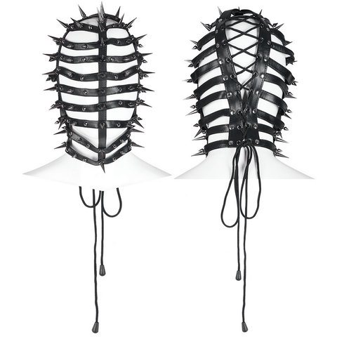 Edgy Spiked Design: Punk Pointed Cone Headgear.