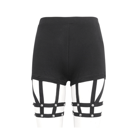 Riveted Strap Shorts for Women for a Striking Appearance.