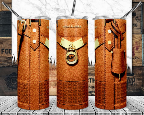 LV Brown and Gold Tumbler Sublimation Transfer