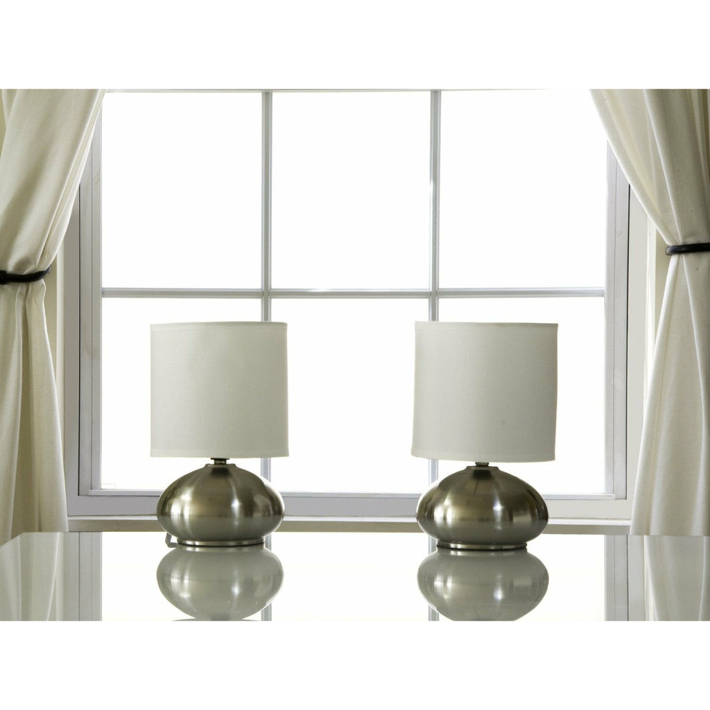 Bedroom Table Lamp With On Off Touch Sensor 2 Pack Brushed