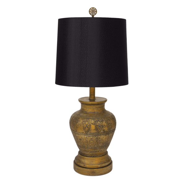 Leaning Matt Brass Table Lamp with Black Shade - ID 11029 – The Lighting  Centre Guildford LTD