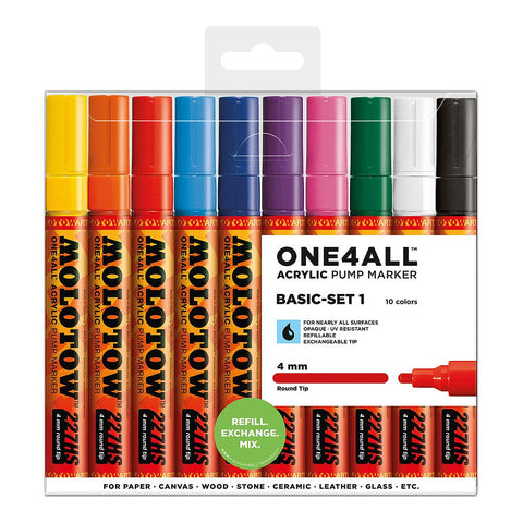 Pack 10 rotuladores acrílicos ONE4ALL 227HS Basic-Set 3 – 021graff