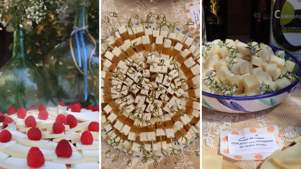 detalles de mesa de quesos para bodas