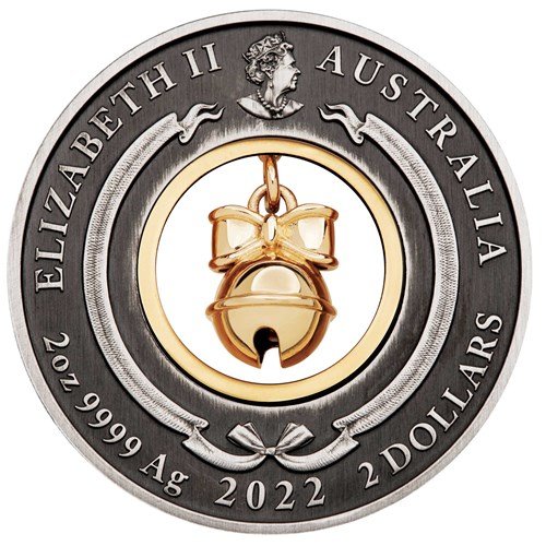 Australia 2021 $2 Christmas Wonderland 2oz Silver Antiqued