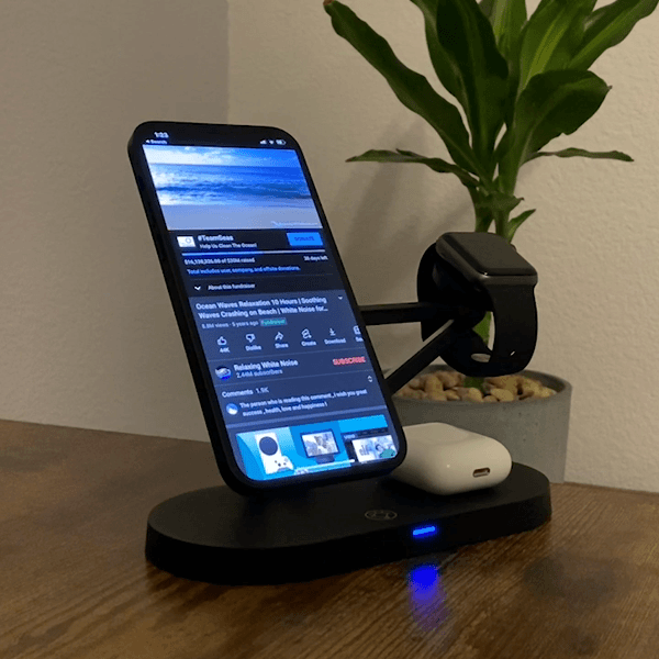 3 in 1 Fast Wireless Charger Station | Premium wireless charging stand for phone | apple charging station