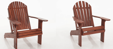 2 Mahogany Adirondack Chairs