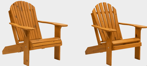 2 Acacia Adirondack Chairs