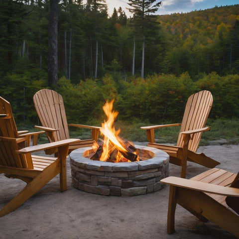 Adirondack Chairs Around the Firepit