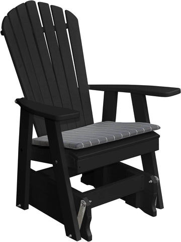 Black Poly Adirondack Gliding Chair