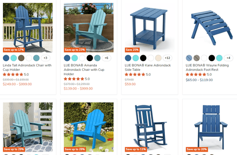 Buy Blue Adirondack Chairs