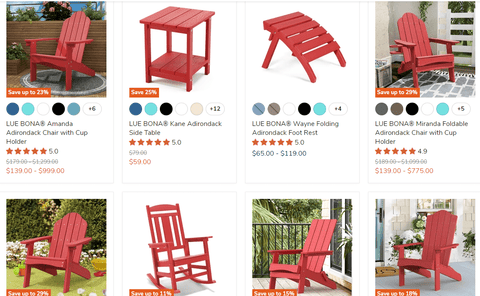 Buy Red Adirondack Chairs