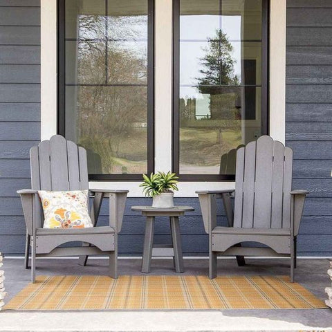 Grey Adirondack Chairs in the Patio