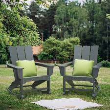 adirondack chairs in garden