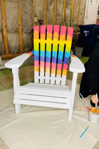 Rainbow Painted Adirondack Chair