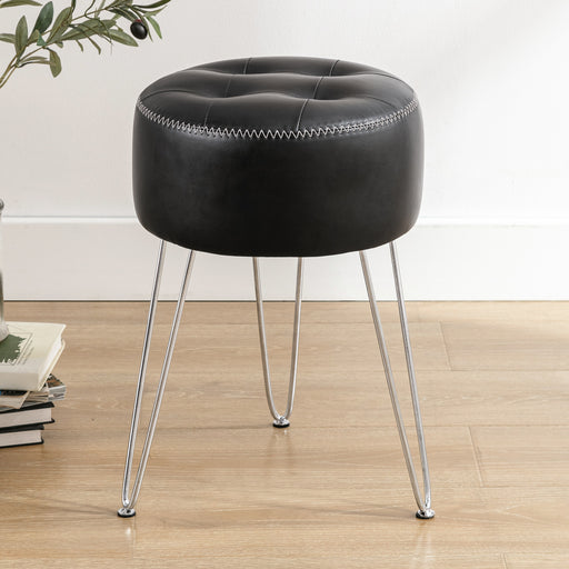 Small Foot Stool with Wood Leg for Living Room, Reposapiés Bedroom