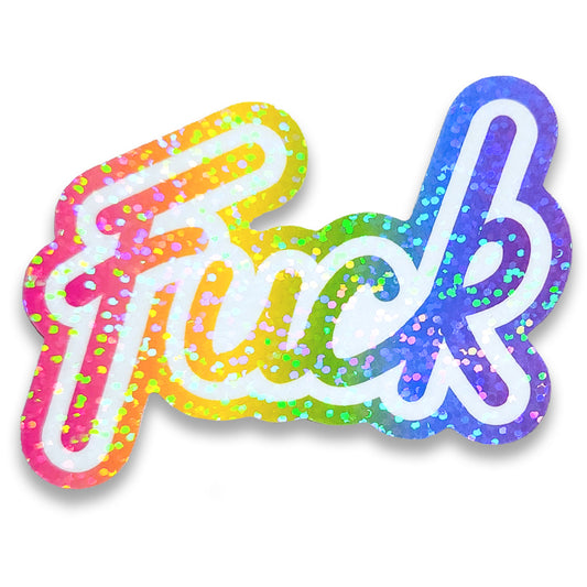 Bitch - Lisa Frank Inspired Holographic Sticker, 3x2 in. – Pretty