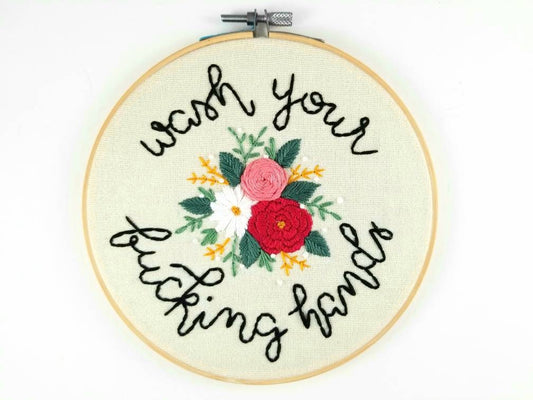 Digital Embroidery Pattern - Life. Laugh. Leave me alone. – Pretty Rude  Embroidery