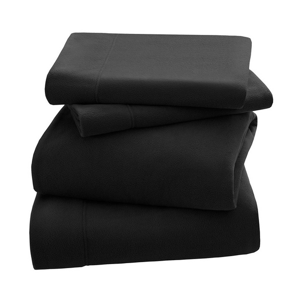 100% Polyester Knitted Micro Fleece Solid Sheet Set,PC20-003 - Ecart