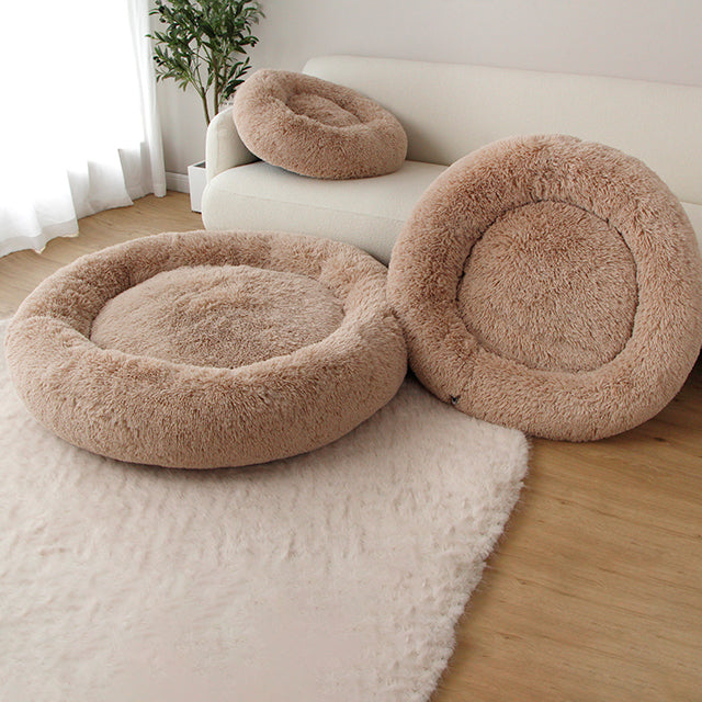 Oatmeal Calming Donut Pet Bed