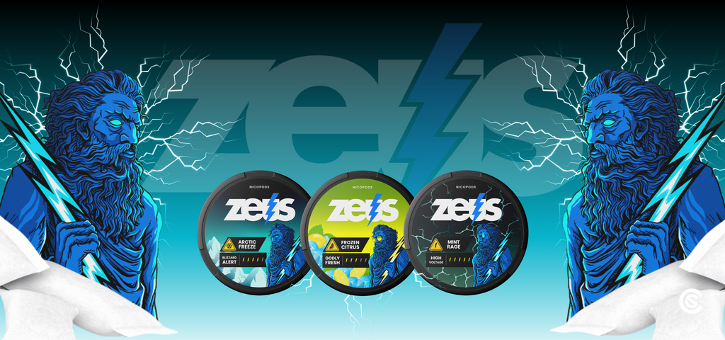 ZEUS nicopods new nicotine pouches on SnusCore E store in Europe