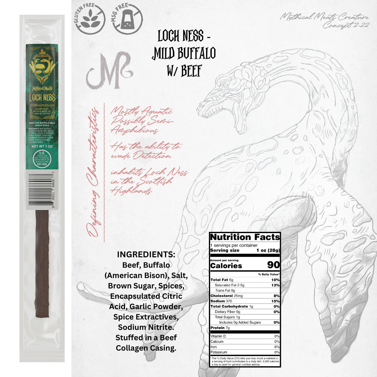 Mythical Meats – Loch Ness (Beef and Buffalo, Mild Style)