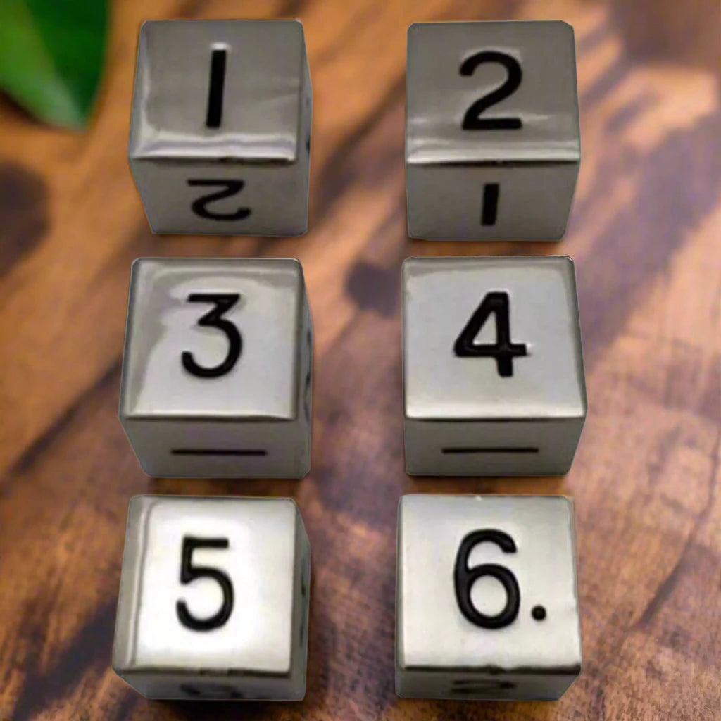 Dice Set (2 Pcs. Heavy Metal - Silver)