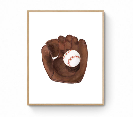 Wall Mural Baseball glove with ball 