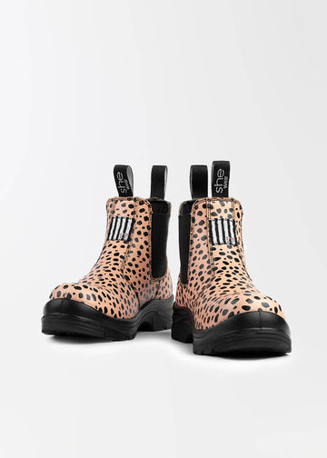 leopard print work boots